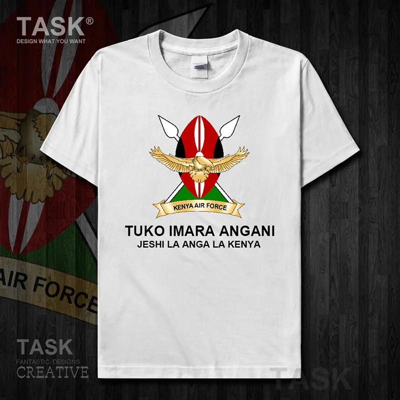 Air Force Republic of Kenya Kenyan KEN cotton Short sleeve t-shirt new Tops t shirt country summer   Tactical  01