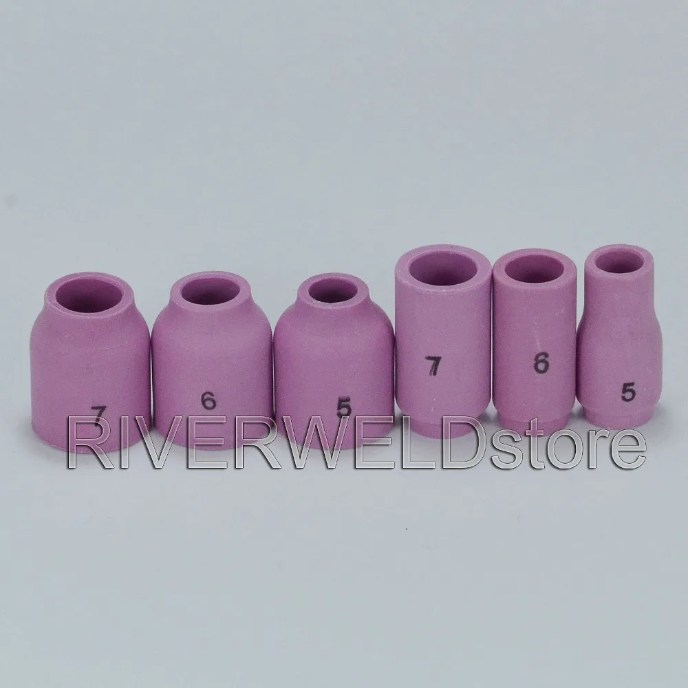 TIG Consumables Accessories Stubby Gas Lens Collet #10 Pyrex Cup Alumina Cup Kit For DB SR WP 17 18 26 TIG Welding Torch 21pcs