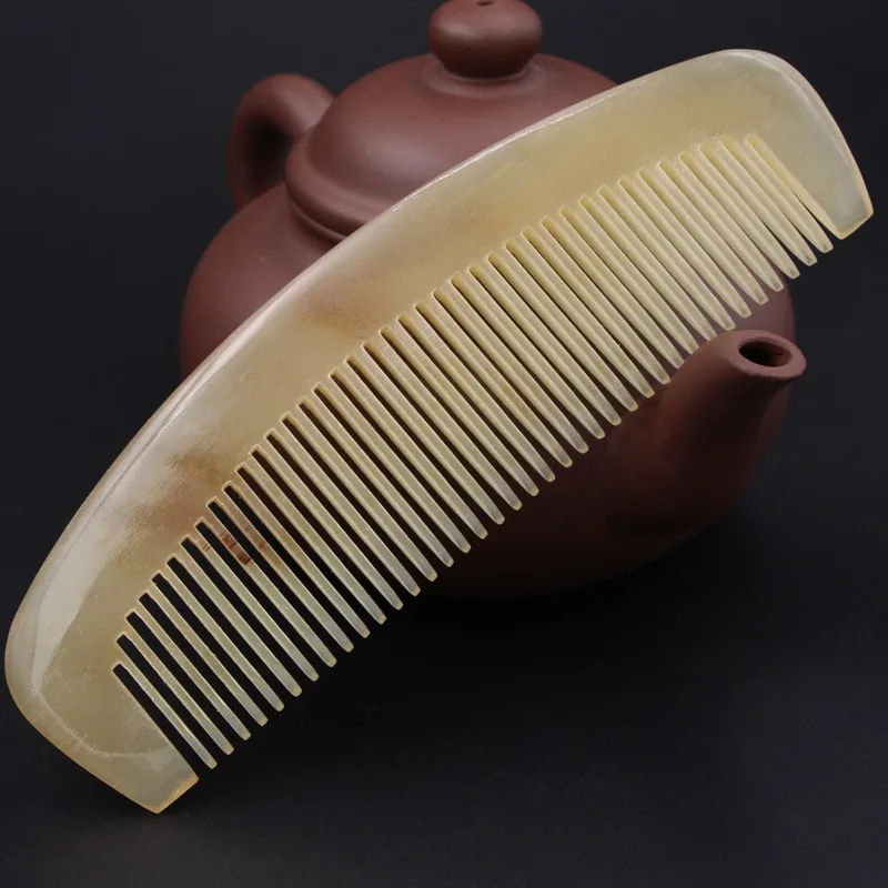 Combs For Girl Female Natural Sheep Horn Hairbrush Comb Anti Static Hair Care Massage Brush Straight Prevent Loss Gift Hot Sale