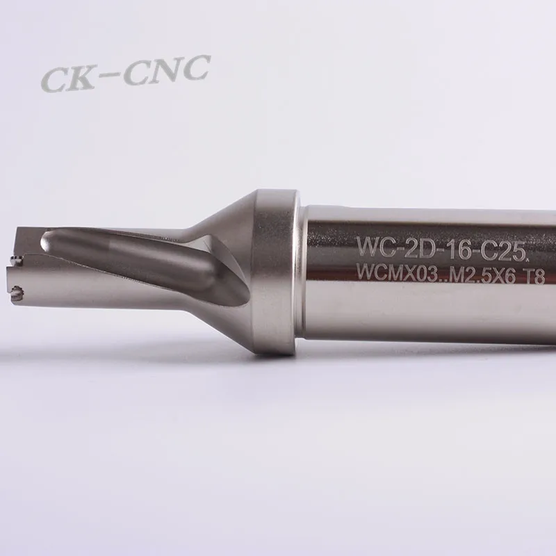 

hight quality WC-2D-16 C25 U drill indexable drill CNC TOOL 16mm-2D Machining length=32mm for WCMX03 insert