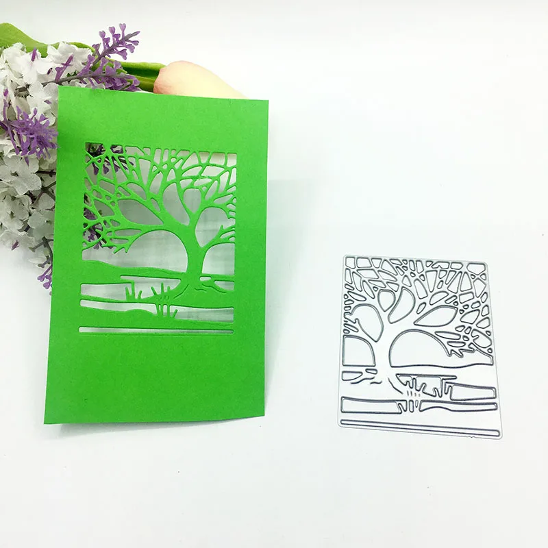 Julyarts Metal Cutting Tree Die Square New Dies For Scrapbooking Frame Nouveau Arrivage DIY Card Making Craft Die Cut Stitch