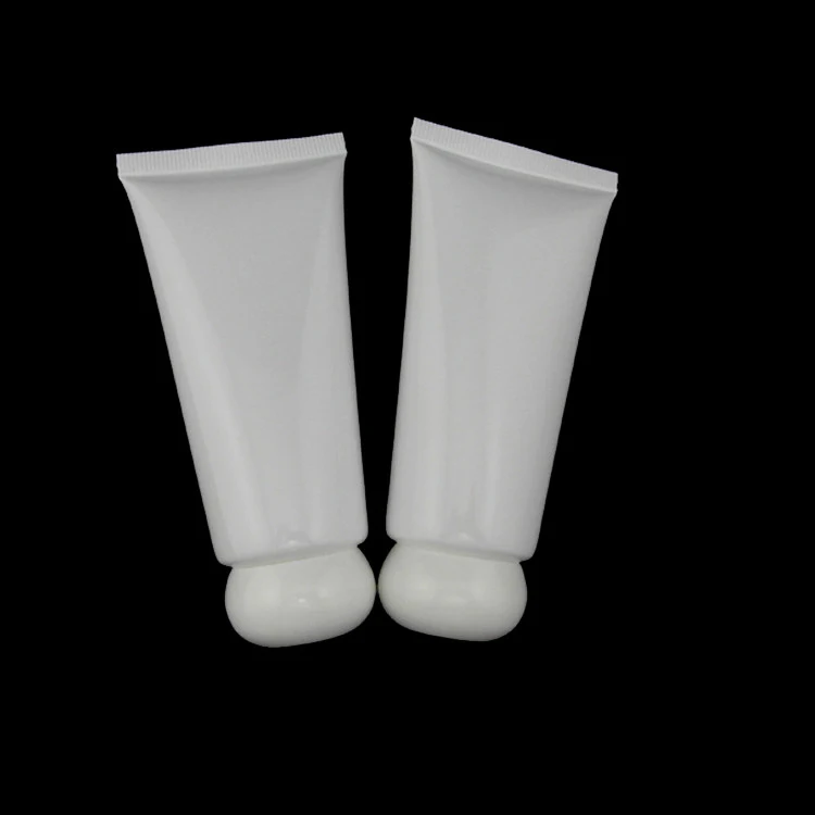 

50 ml 50pcs white PET plastic hose / lotion cream emulsion cosmetic tube packaging materials bottles with screw cap