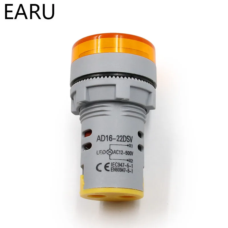 DIY Mini Digitale Voltmeter 22mm Ronde AC 12-500V Volt Voltage Tester Meter Monitor Power LED Indicator pilot Lamp Licht Display