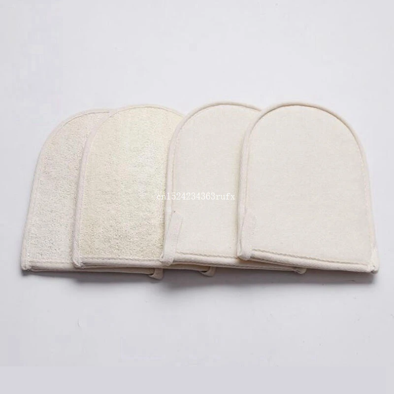 

100 pcs 20*15CM Natural Loofah Bath Gloves Body Exfoliator Scrubber Bathroom Product Back Scrubber Shower