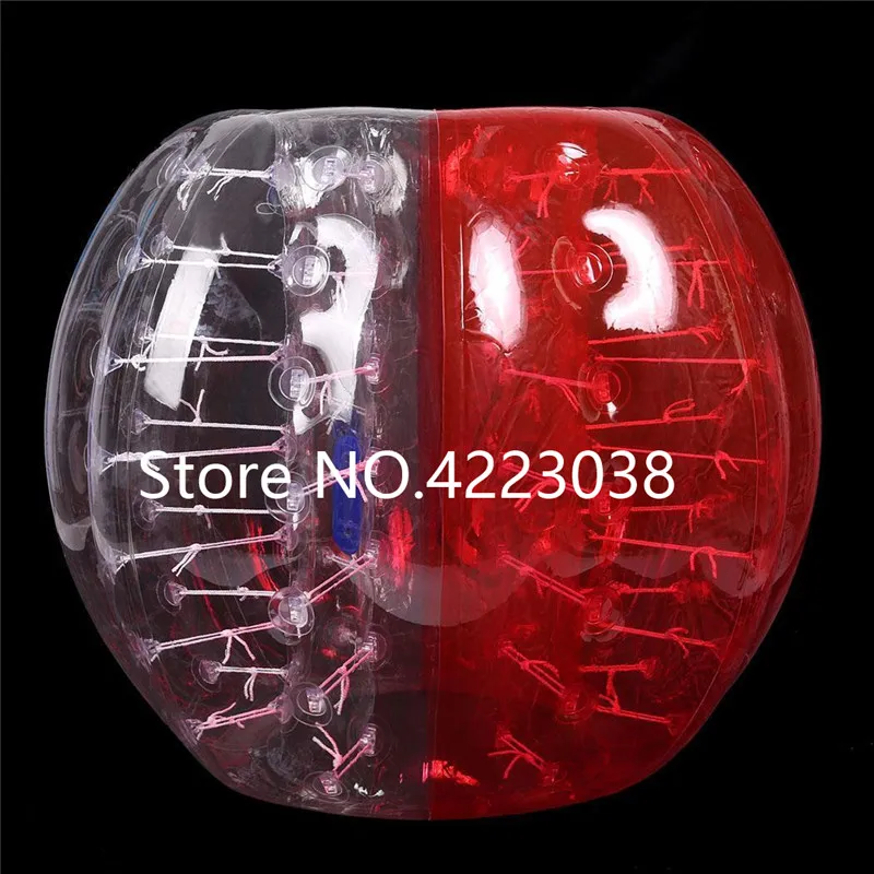 Bulle de football en PVC rouge et transparent pour adultes, pare-chocs de football, balle d'amendements, matériau PVC, 1.5m, livraison gratuite