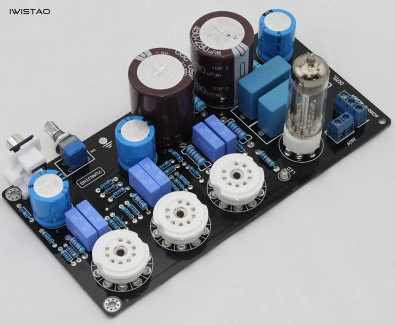 IWISTAO 6N4 Vacuum Tube Preamplifier Finished Board Maratz 7 Circuit 12AX7 Sweet Natural Taste DIY Free Shipping