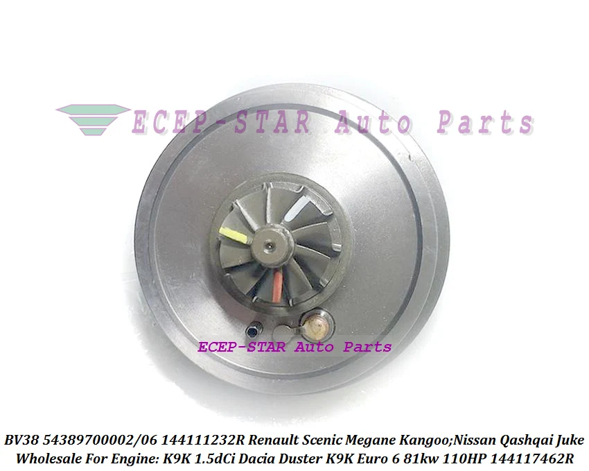 Turbo CHRA Cartridge Core BV38 54389700006 54389880006 144117462R 144114825R 1441100Q0L For Dacia Duster K9K Euro 6 81kw 110HP