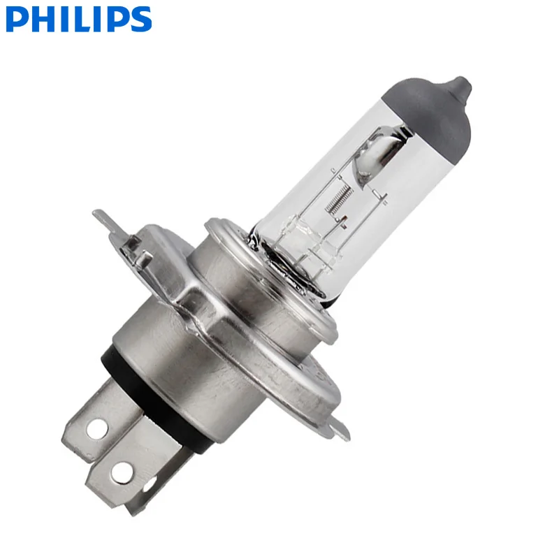 Philips-Lumière de sauna halogène de voiture Vision H4, 12V, 60 W, 55W, P43t, 12342C1 + 30%, plus lumineuse, lumière d\'origine, OEM, faisceau haut