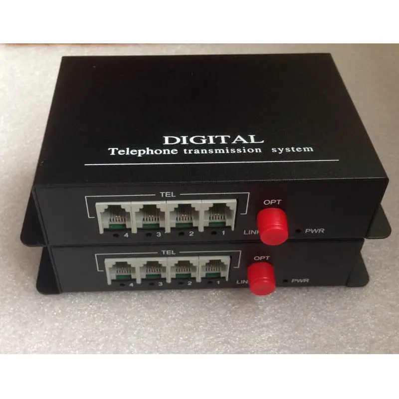 4CH PCM Voice Telephone Fiber optical Media Converter,FC Singlemode 20Km