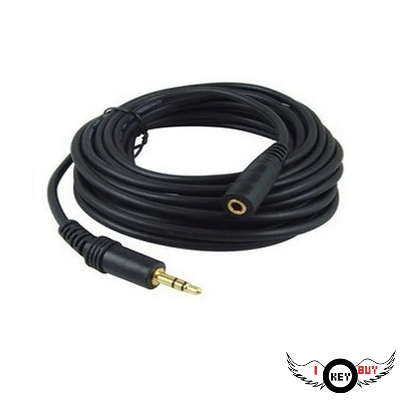 3 metros de cobre cheio cabo extensão fone de ouvido 3.5mm macho para computador fêmea cabo fiação kit 3.5mm plug line