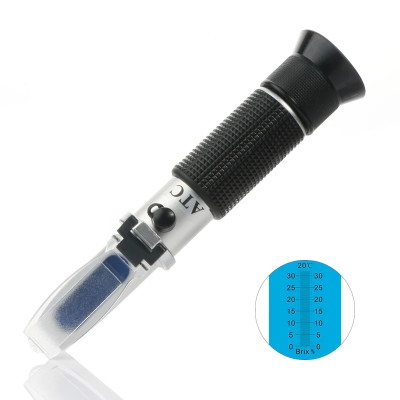 

Brix ATC Refractometer Sugar Degree Meter Saccharimeter Cutting Fluid Density Concentration Tester 0-32% Brix With Retail Box