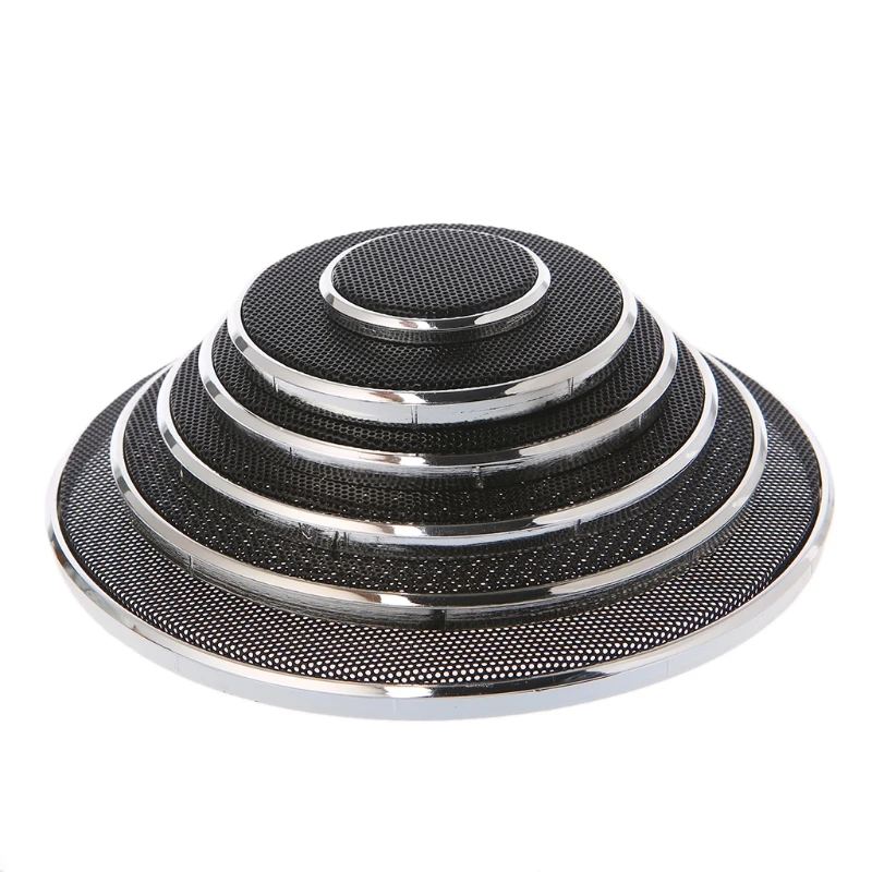 2 Pcs 3 4 5 6.5 Inch Speaker Steel Mesh Round Grill Protective Cover Circle