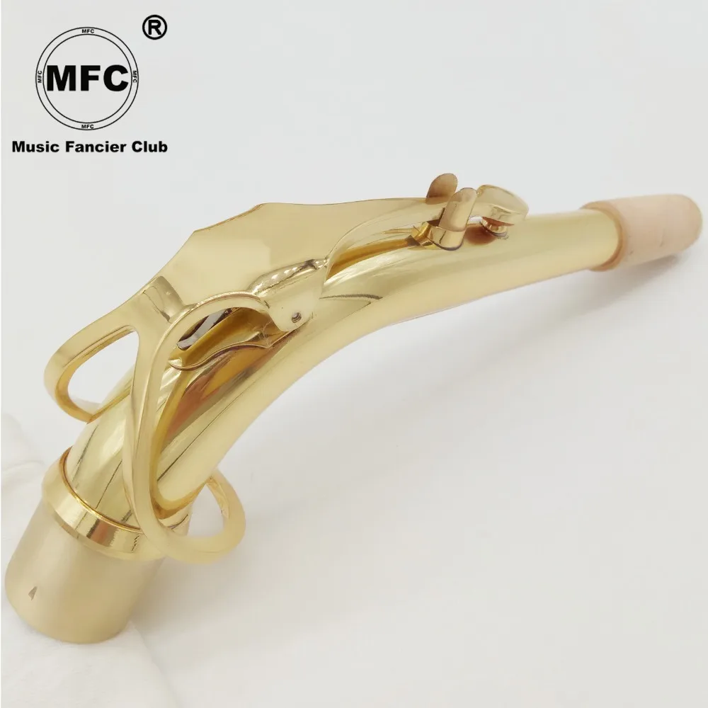 

Free Shipping Brand New Music fancier Club High Quality Professional Alto Saxophone Neck Brass Eb Alto Sax Neck Gold Lacquer