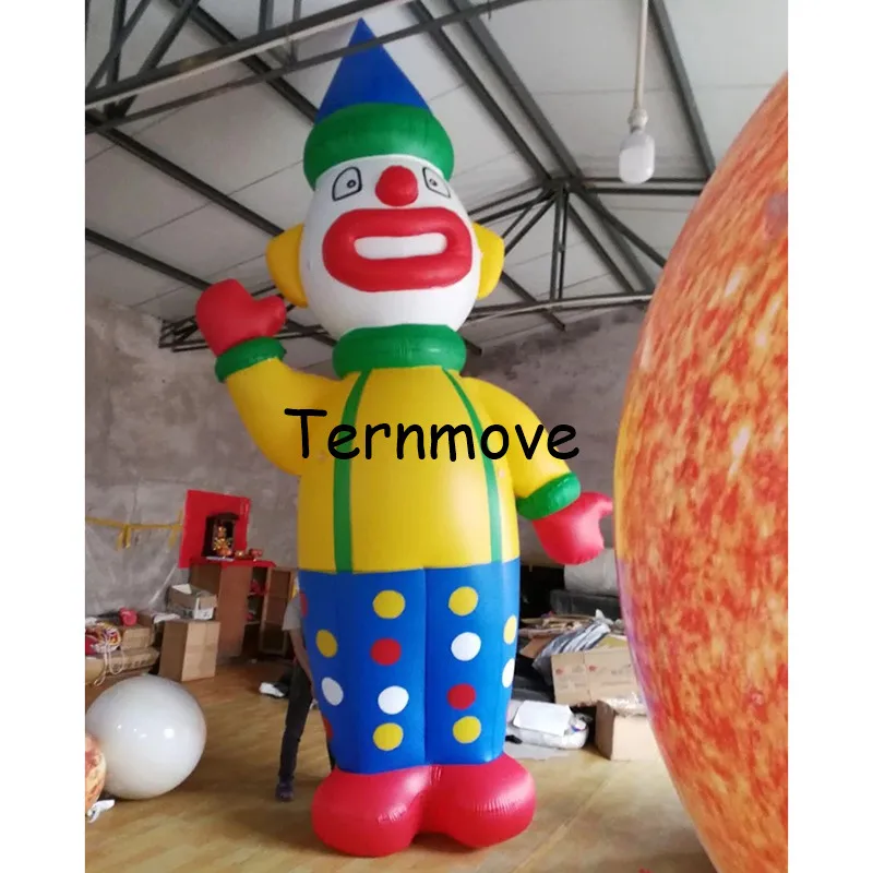 inflatable clown cartoon replica, inflatable standing cartoon model, opening ceremony advertising giant pvc helium mascot design