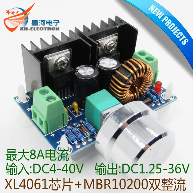 

DC-DC XH-M401 buck module XL4016E1 high power DC voltage regulator Maximum 8A with voltage regulator