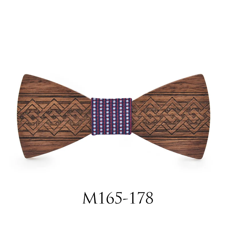 Gravata borboleta de madeira do Presente Do ano novo conjunto Acessórios Camisa Cavalheiro Gravata borboleta Bowknot tie Gravate Xadrez dos homens de Casamento gravata