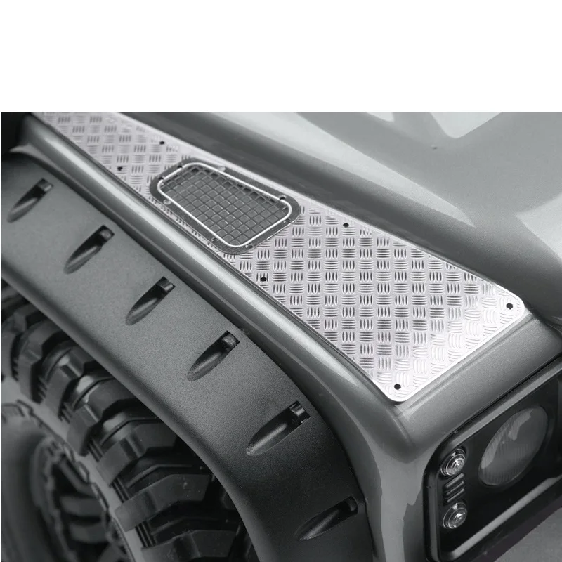 Stainless Steel Metal Skid Grille For 1/10 Rc Crawler Truck Trax Trx-4 Defender 82056-4 Air Intake 