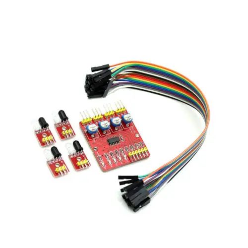 1 шт. 4-канальный инфракрасный детектор гусеничный фотоэлектрический датчик для умного автомобиля