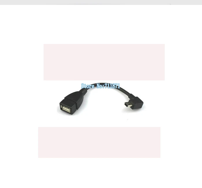 USB female to Mini 5P OTG cable Mini 5 Pins Connect U Disk Car USB Mini 5P to USB Female Car USB T Type to Female Cable