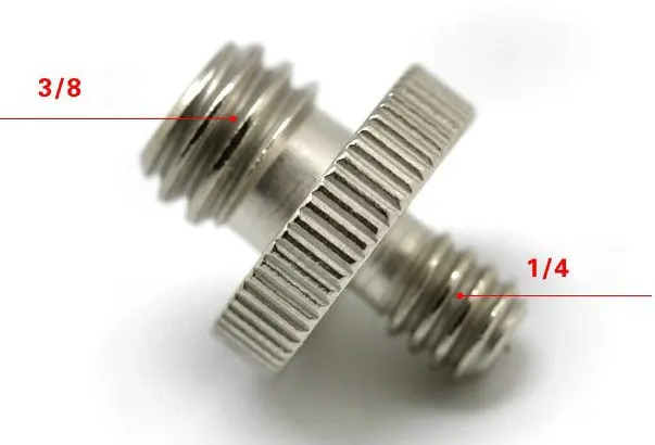 Tornillo de acero inoxidable de 1/4 'a 3/8' para trípode de cámara DSLR, placa de liberación rápida 1/15, 10 piezas, nuevo, envío gratis