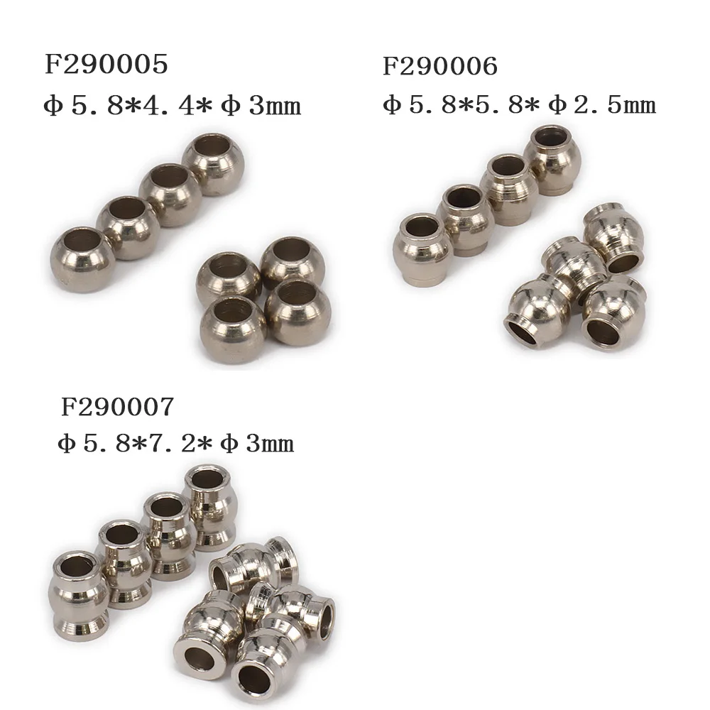 8pcs Ball Head Of Shock Absorber Damper 1/8 1/10 1/16 1/18 Rc Model Car Tpy Spare Parts For Hpi Losi Axial Redcat Himoto