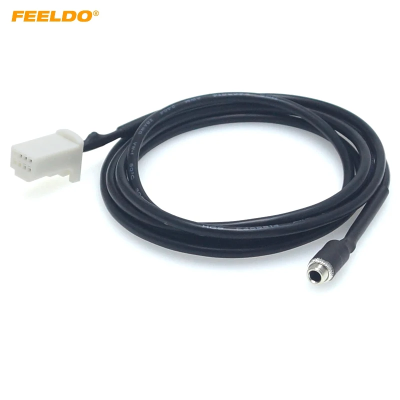 FEELDO Car Audio 3.5mm Female To AUX-IN Wire Cable Adapter for Suzuki SX4 Grand Vitara Swift Jimny Extension Plug Wiring