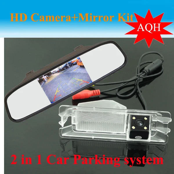 4.3 inch Car monitor mirror + car rear view parking camera for Nissan March/For Renault logan Sandero Car backup reverse camera