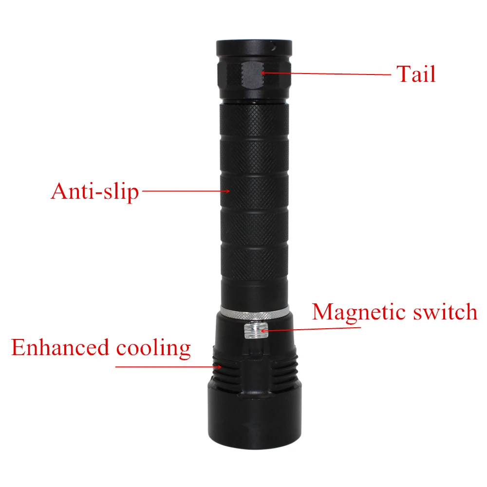 Tactical flashlight 3*L2/T6 LED Diving flashlight Underwater hunting torch white/yellow light Waterproof scuba lantern