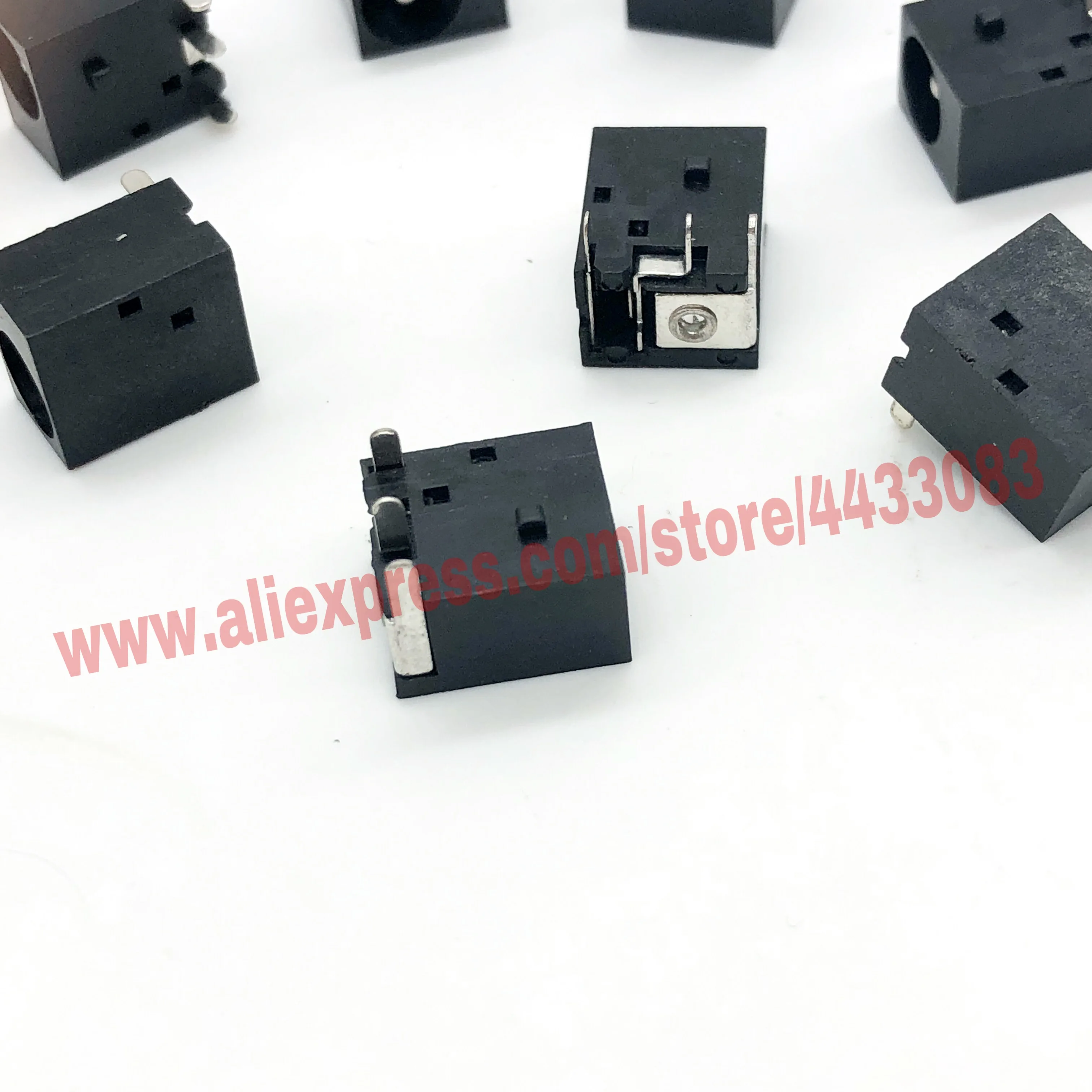 10 قطعة/الوحدة DC-044 5.5*2.1 مللي متر تيار مستمر امدادات الطاقة المقبس واجهة امدادات الطاقة DC044 3Pin مقبس الطاقة أبيض وأسود