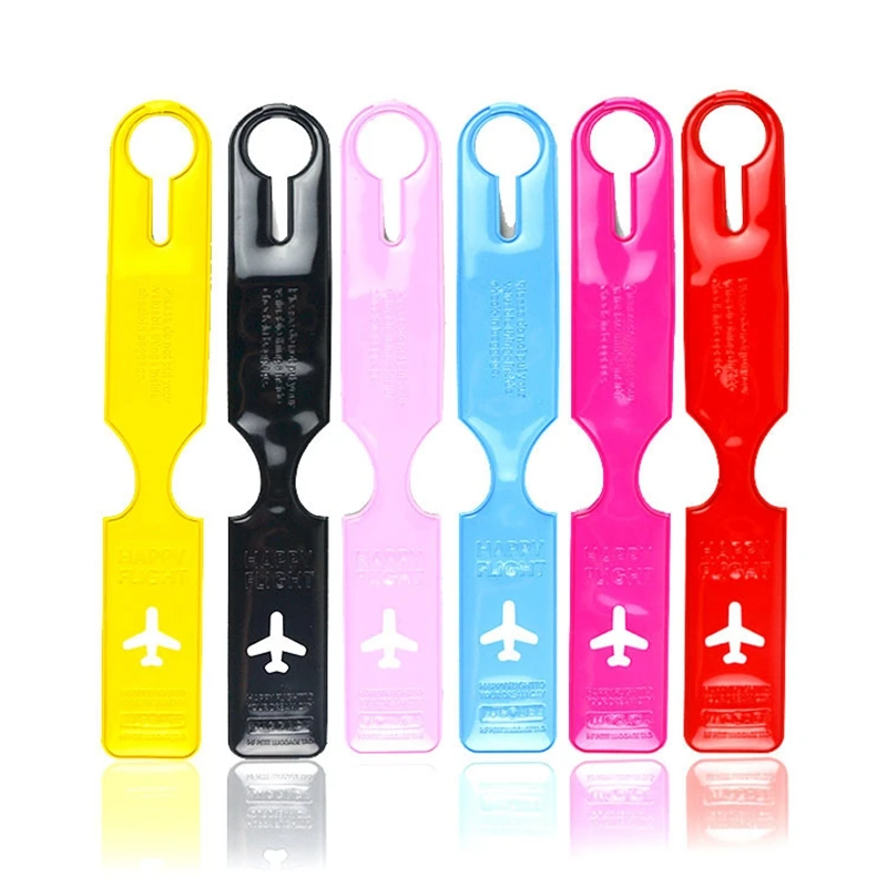 Creative Travel Accessories Luggage Tag cover PU Leather Suitcase ID Address Holder Baggage Boarding Tags Portable Label