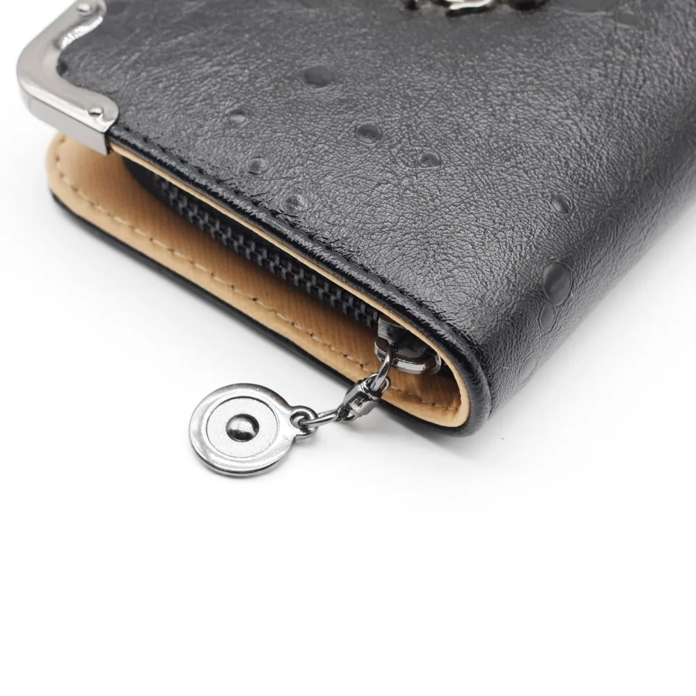 ZENTEII Women Faux Synthetic Leather Skull Wallet Clutch