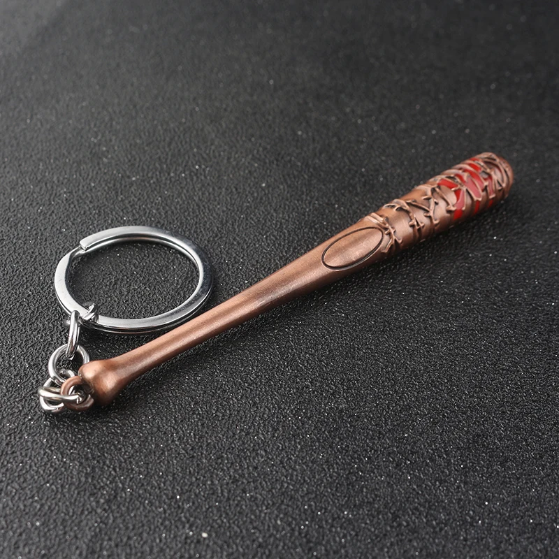 The Walking Dead Stick Keychain Negan\'s Bat LUCILLE Baseball Bat shape Key Chain For Men Car Keyring Jewelry