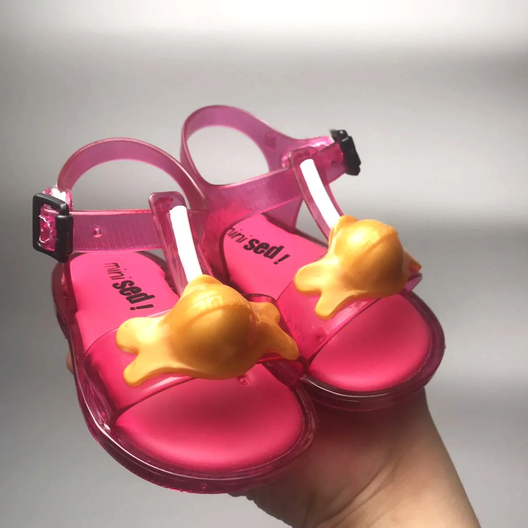 Mini Sed Roman Cream Girl Jelly Sandals Children Cute Princess Sandals Baby Shoes Children Shoes Mini Jelly Sandals