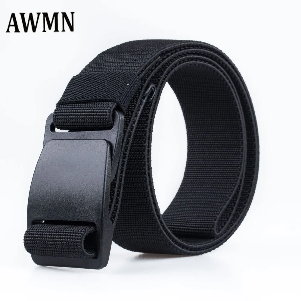 

Polyester Canvas men Belt High quality No metal plastic buckle military fans tactical luxury belt adjust male strap 73