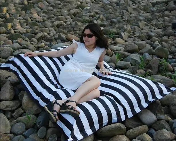 Sunshine enjoy black strips bean bag chair