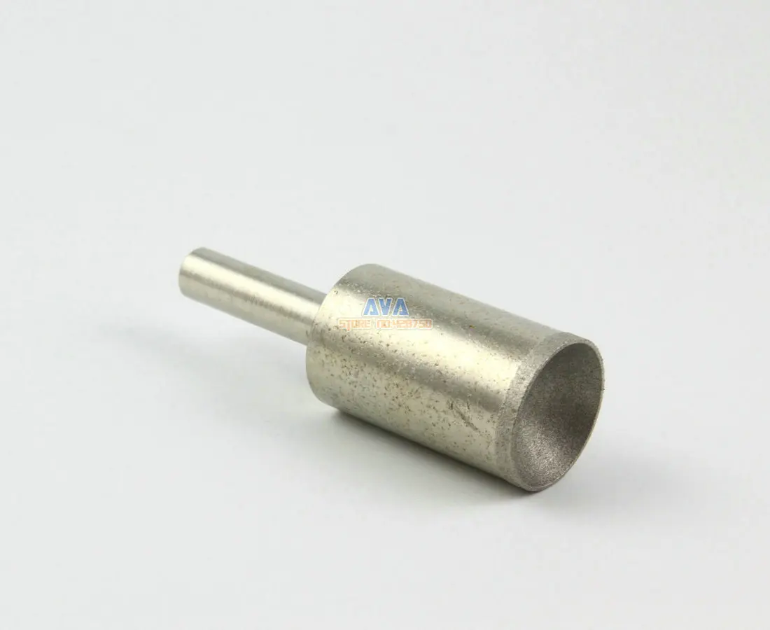3 Pcs 16mm Diamond Mounted Point Spherical Concave Head Grinding Bit Grit 600