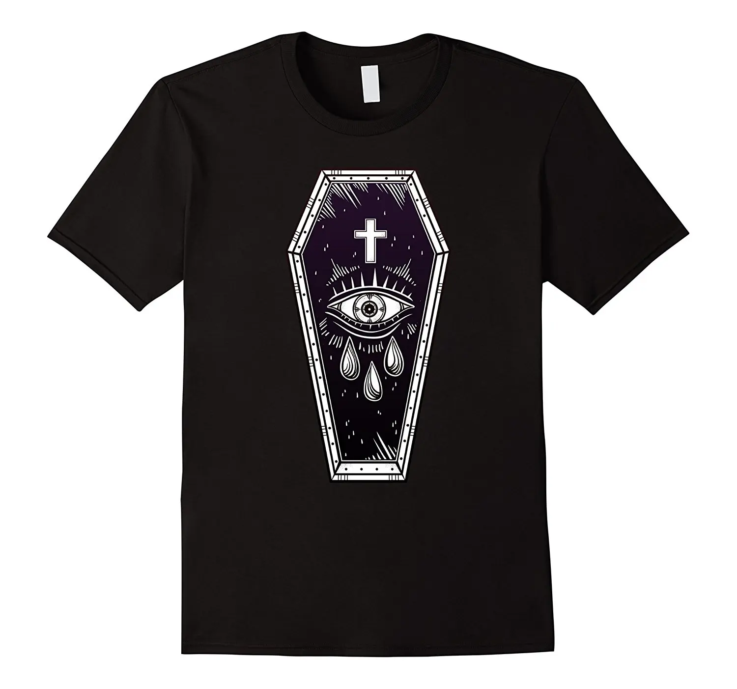 T Shirt 2019 New Men Hot Fashion Solid T Shirt Coffin Flash Tattoo Tshirt - Pop Art Spooky Tee - Stay Weird Cotton T Shirt