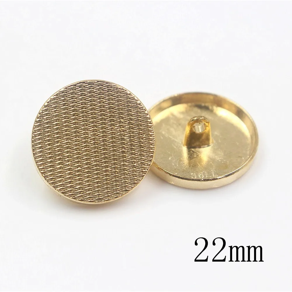 18mm 22mm 25mm 10pcs/lot metal buttons for clothes sweater coat decoration shirt gold buttons accessories DIY JS-0125