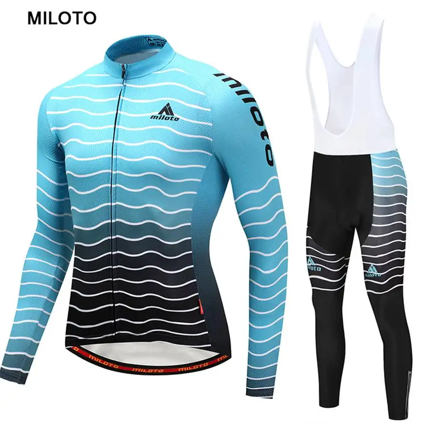 Miloto Long Sleeve Cycling Jersey Bike Jersey maillot ciclismo roupa ciclismo Spring/Autumn cycling clothing Cycling set