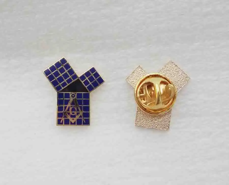 

100PCS Freemasonry Brooches Pins MASONIC Metal Blue Lodge LAPEL PIN TIE TACK Euclid's 47th Problem Pythagorean Theorem