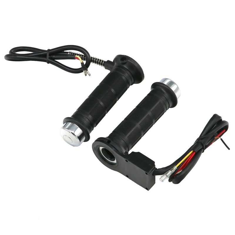 MoFlyeer-empuñaduras calefactoras para motocicleta, 12V, 7/8 ", 22mm, empuñaduras moldeadas con calefacción en caliente, calentadores de manillar, empuñaduras de Motor de calefacción eléctrica con resorte