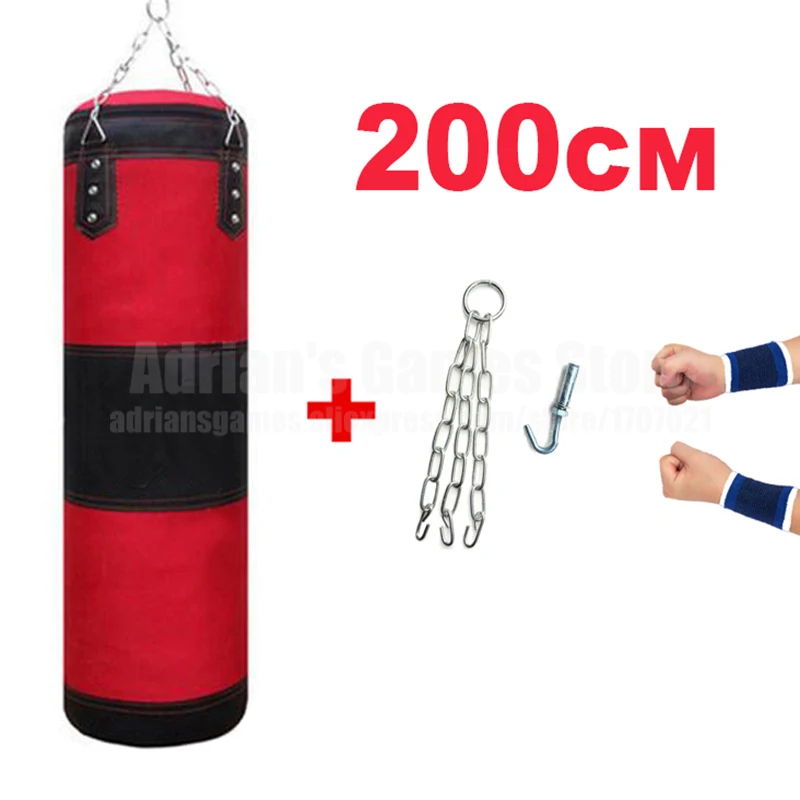 60/80/100/120/150/200cm Sandbag Thickened Canvas Punching Bag Sports Training Empty Boxing Bags Muay Thai