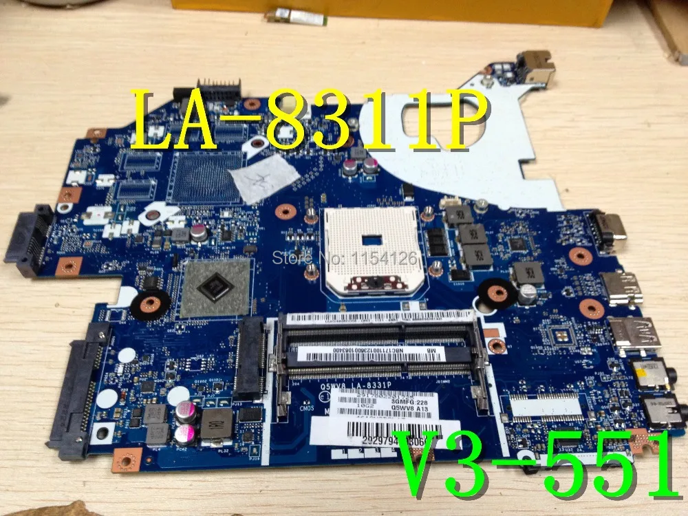 LA-8331P Laptop Motherboard For Acer For Asipre V3-551 NB.C1711.001 NBC1711001 DDR3 Integrated 100% Fully Tested