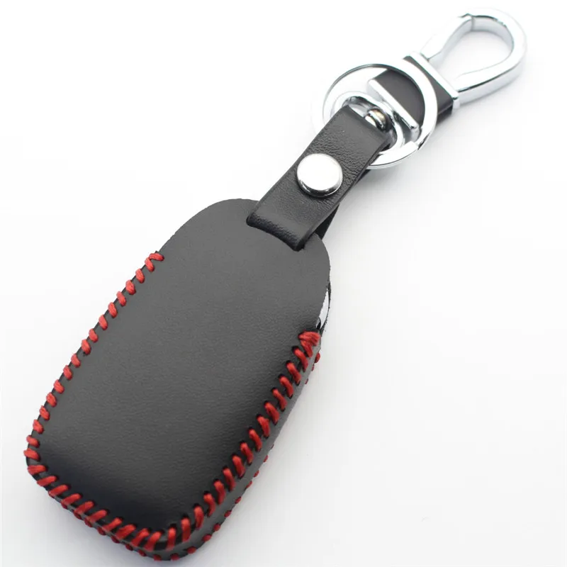 FLYBETTER Genuine Leather 3Button Keyless Entry Smart Key Case Cover For Chevrolet Cruze/Malibu XL/Equinox Car Styling L2209