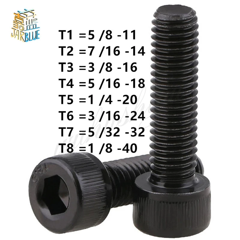 1-20pcs 12.9 Grade British Standard Carbon Steel Cap Allen Head Hexagon Socket Screw 5/8 7/16 3/8 5/16 1/4 3/16 5/32 1/8 Inch