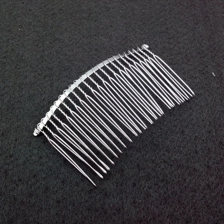 50pcs/lot Metal Combs 22 long Teeth Hair Accessories 85x45mm for sinamay fascinator/hair accessories/wedding wire hair comb