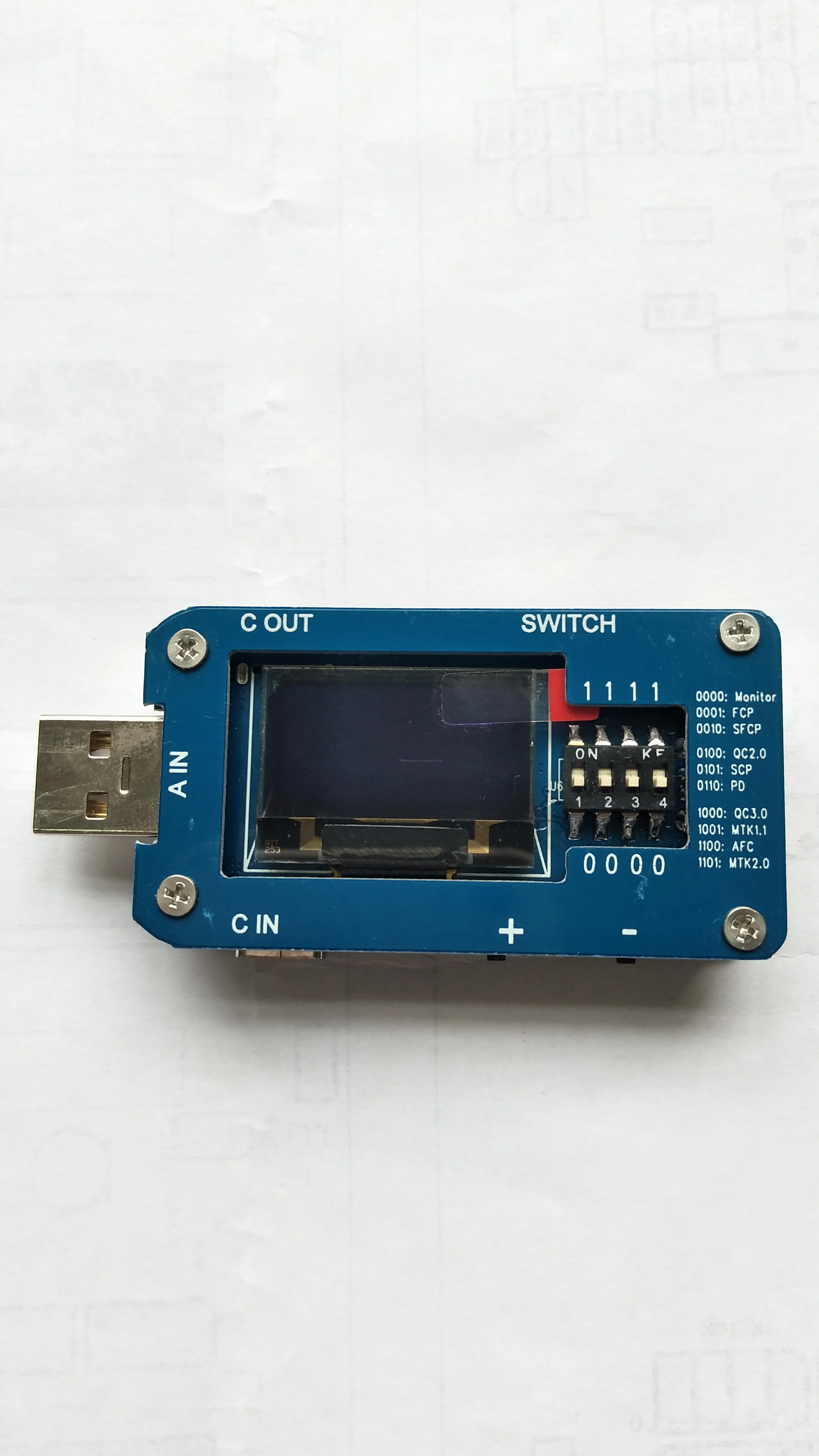 Codice di composizione Decoy Typec PD3.0 2 QC3.0 AFC MTK Test del protocollo di carica rapida invecchiamento PD