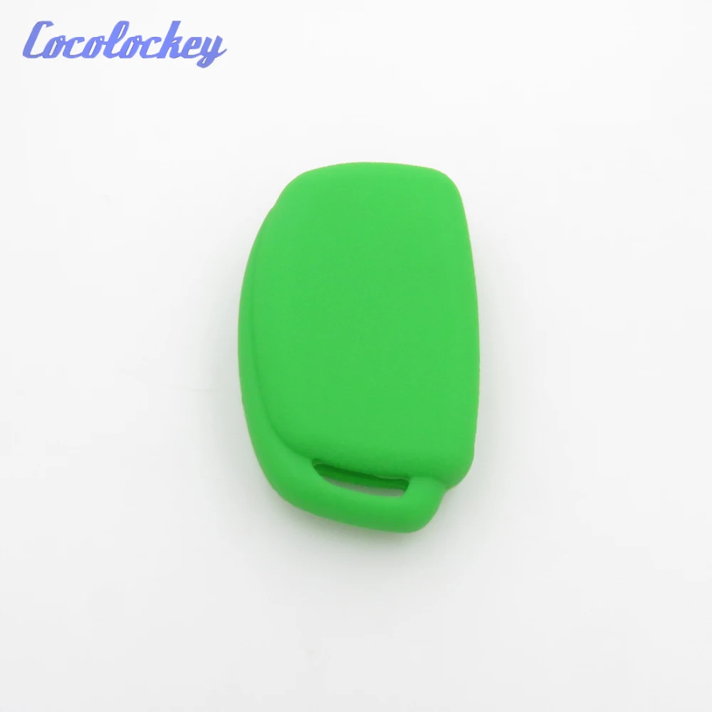 Cocolockey Silicone Rubber Car Key Case for HYUNDAI HB20 Ix45 IX35 Santa Fe Flip Remote Key Case For Car 4 Button Car Styling