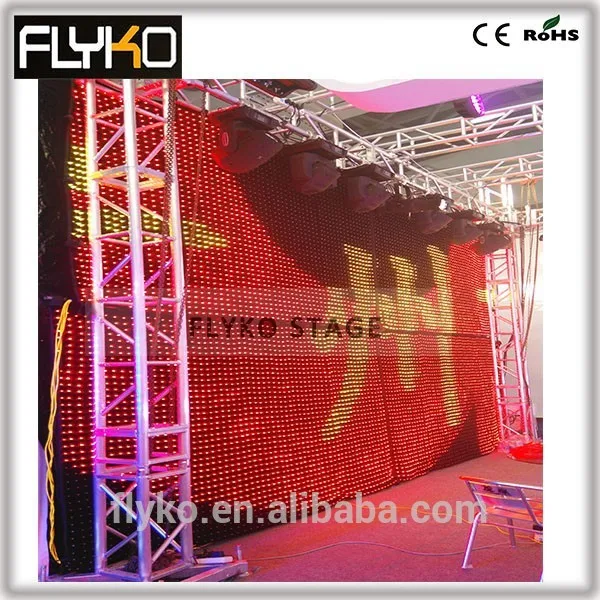 4x6m led lighting display P5  led light led video curtain screen church decoration