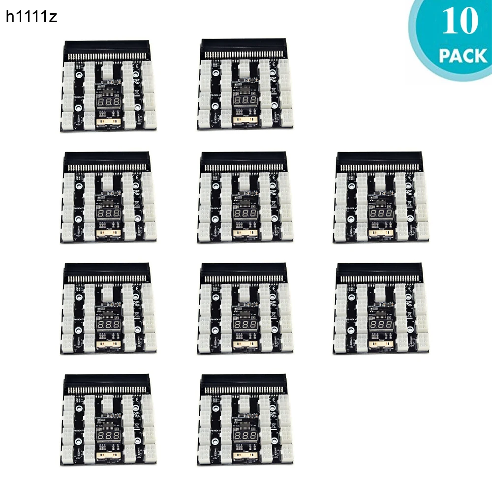 

10PCS Server Computer Switch Power Converter 17 x 6Pin Power Interface Breakout Adapter Board for Bitcoin Miner Antminer Mining